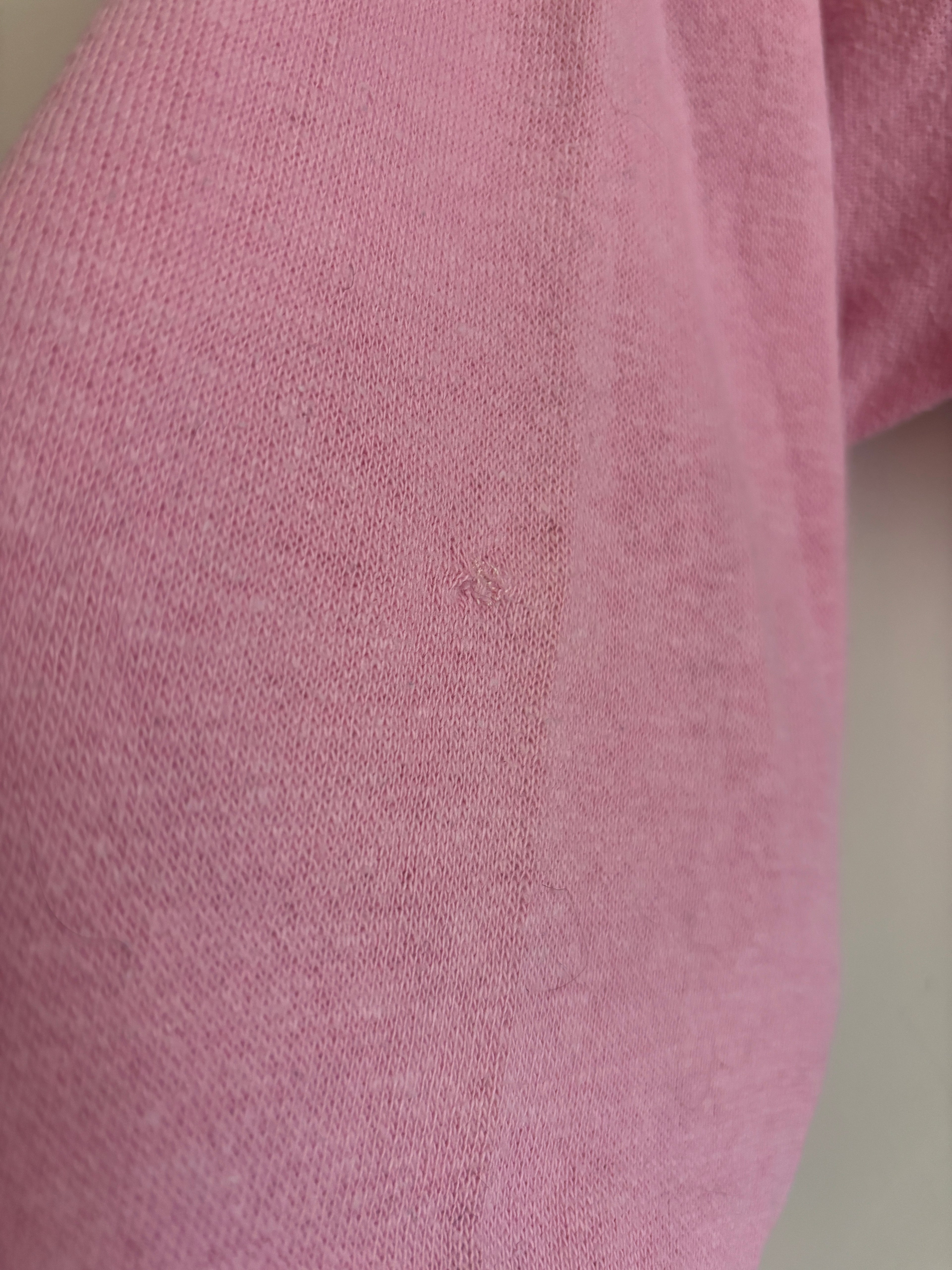 Rare vintage 70s Snoopy French pink raglan distressed Sweatshirt S