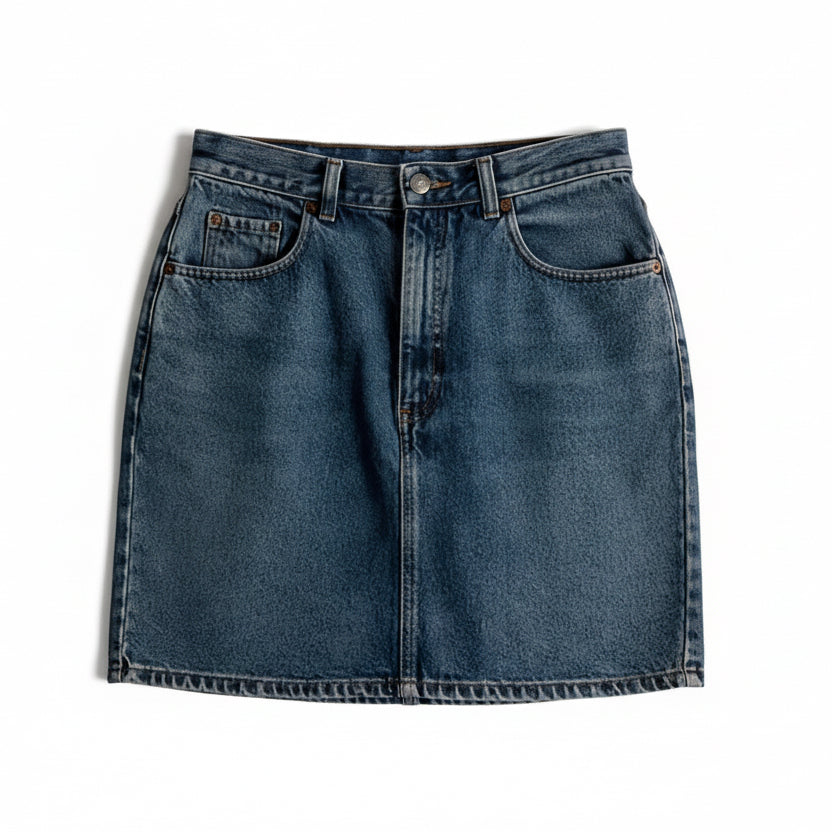 Vintage 80s Levi's Denim mini jupe orange Tab