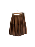 Vintage 80's 90's Ralph Lauren Tan brown Suede leather skirt 10 US