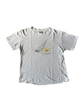 Vintage 1986 Hanes Saint-Tropez single stitch distressed print t-shirt usa