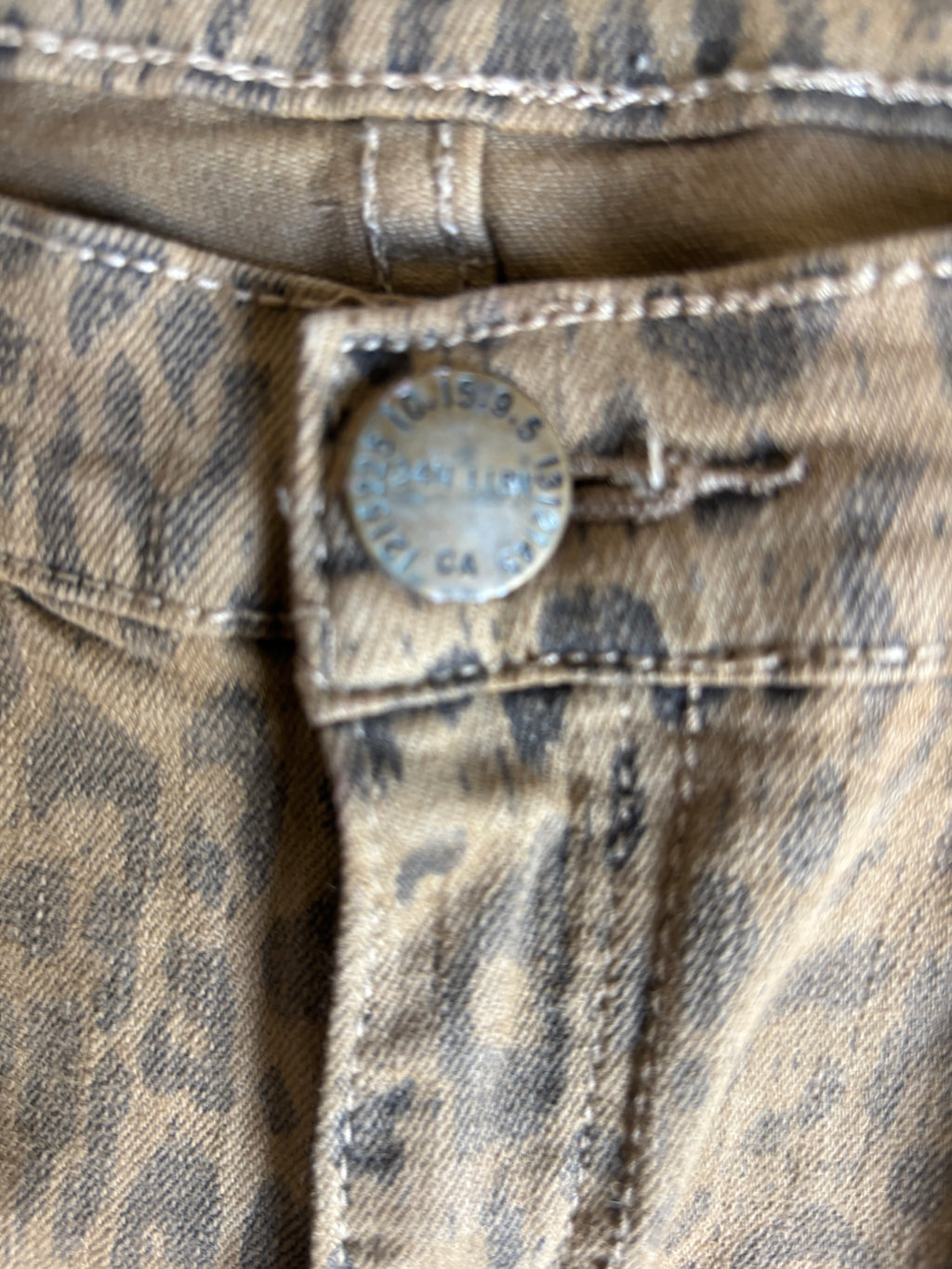 Vintage 2000s Current Elliott The Stiletto Leopard Print skinny jeans 28