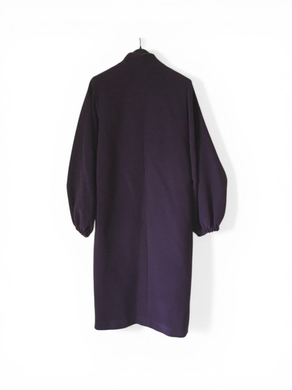 Vintage 90's Yves Saint Laurent wool purple balloon sleeves oversize coat YSL