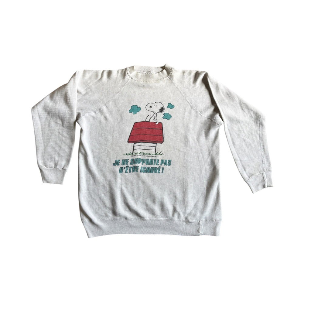 Rare vintage 70's Snoopy French raglan sweatshirt S/M