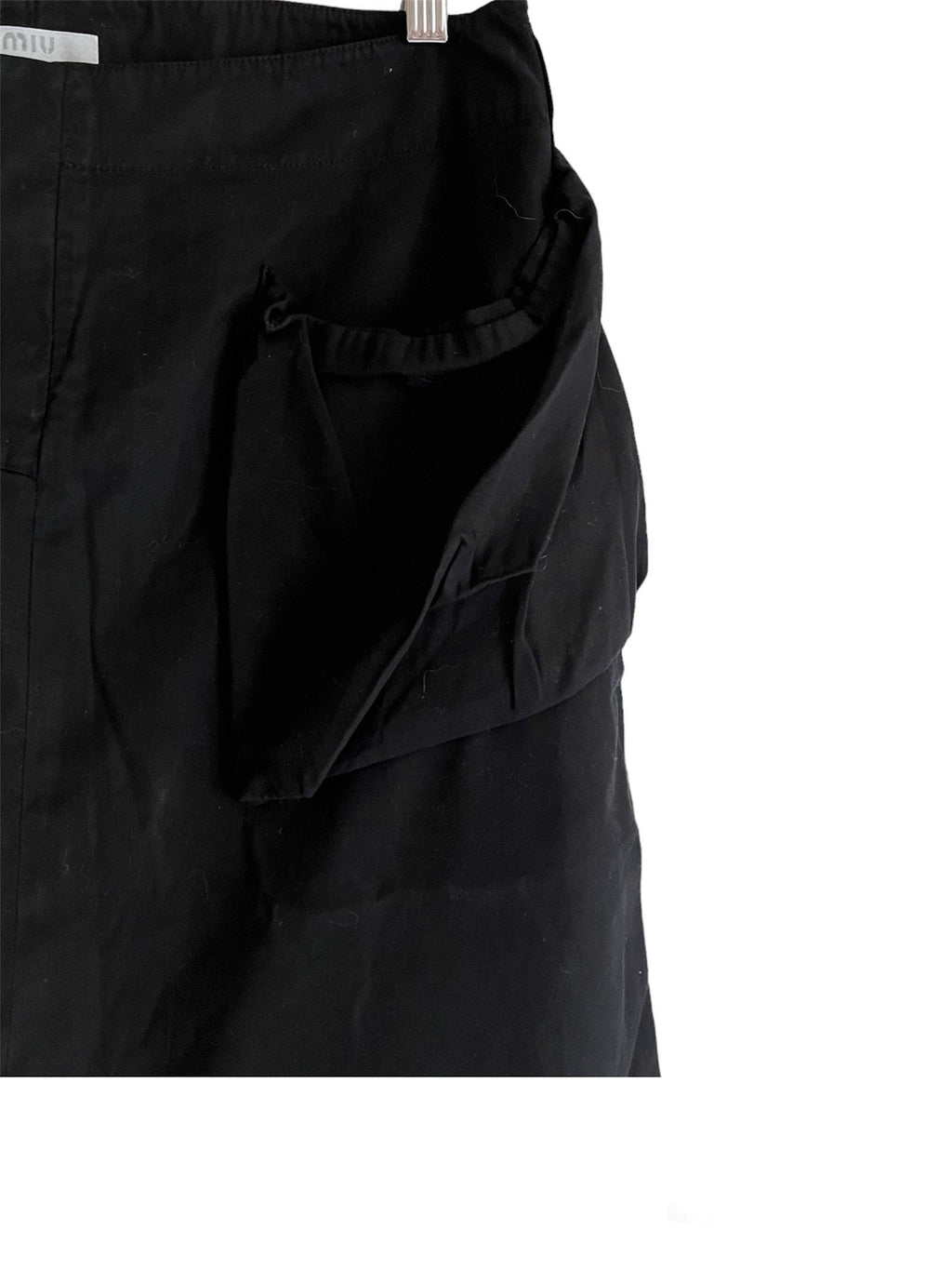 Vintage Miu Miu SS 2001  vintage cotton black cargo mini skirt