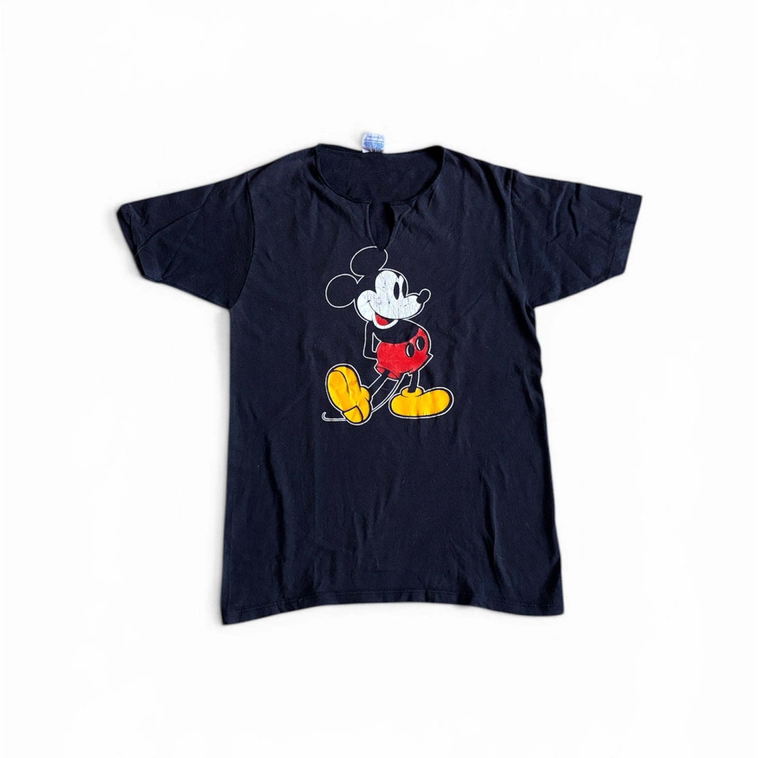 Vintage 80's T-Shirt noir Mickey mouse made in usa S/M