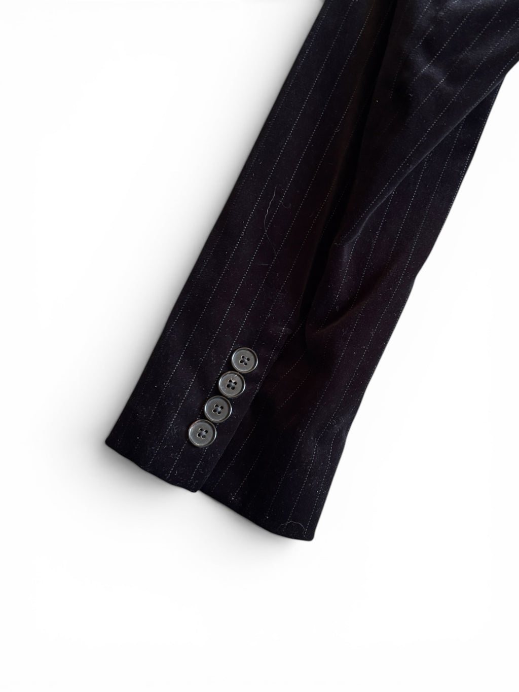 Vintage Ralph Lauren Blue Label Women black striped velvet Blazer 38