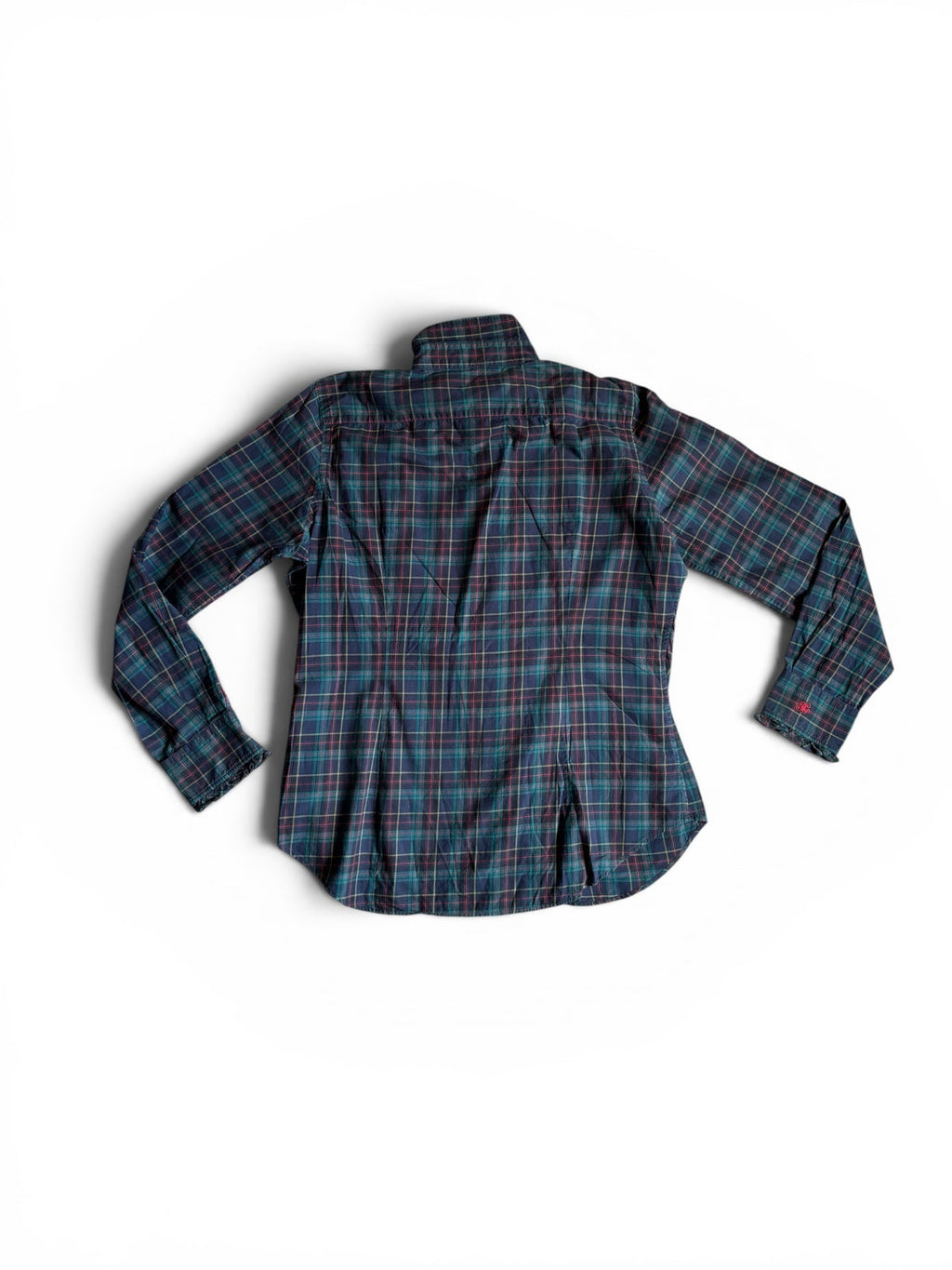 vintage 90's Ralph Lauren women tartan ruffled shirt