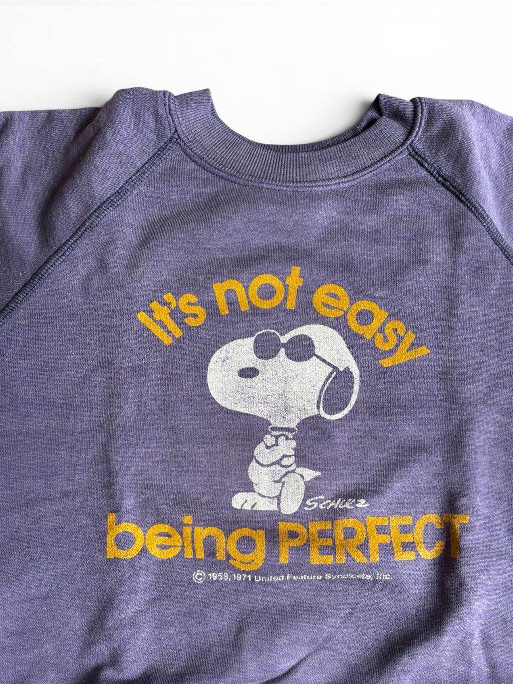 Vintage 80s 90s Snoopy Perfect Raglan sweatshirt for Kids 6-10