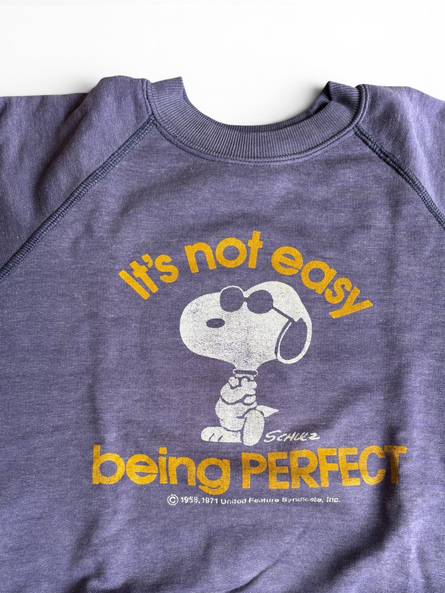 Vintage 80s 90s Snoopy Perfect Raglan sweatshirt for Kids 6-10
