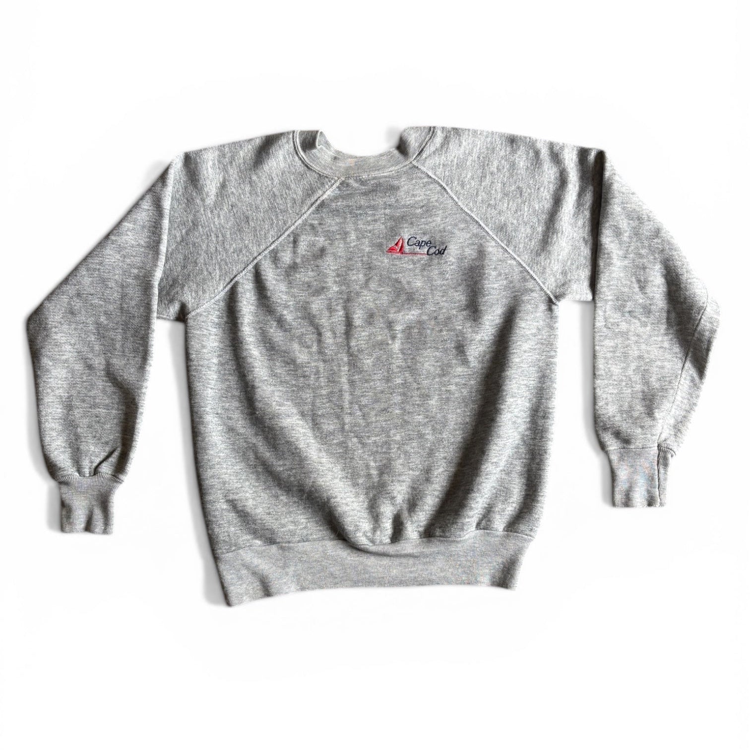 Vintage 80's Cape Cod Usa  Raglan grey souvenir Sweatshirt S/M
