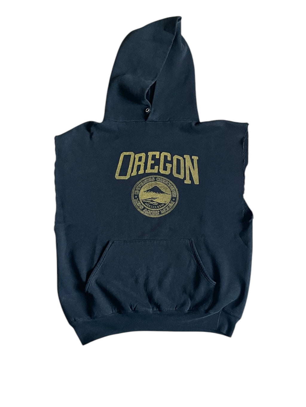 Vintage 90's Oregon University black cut off hoodie