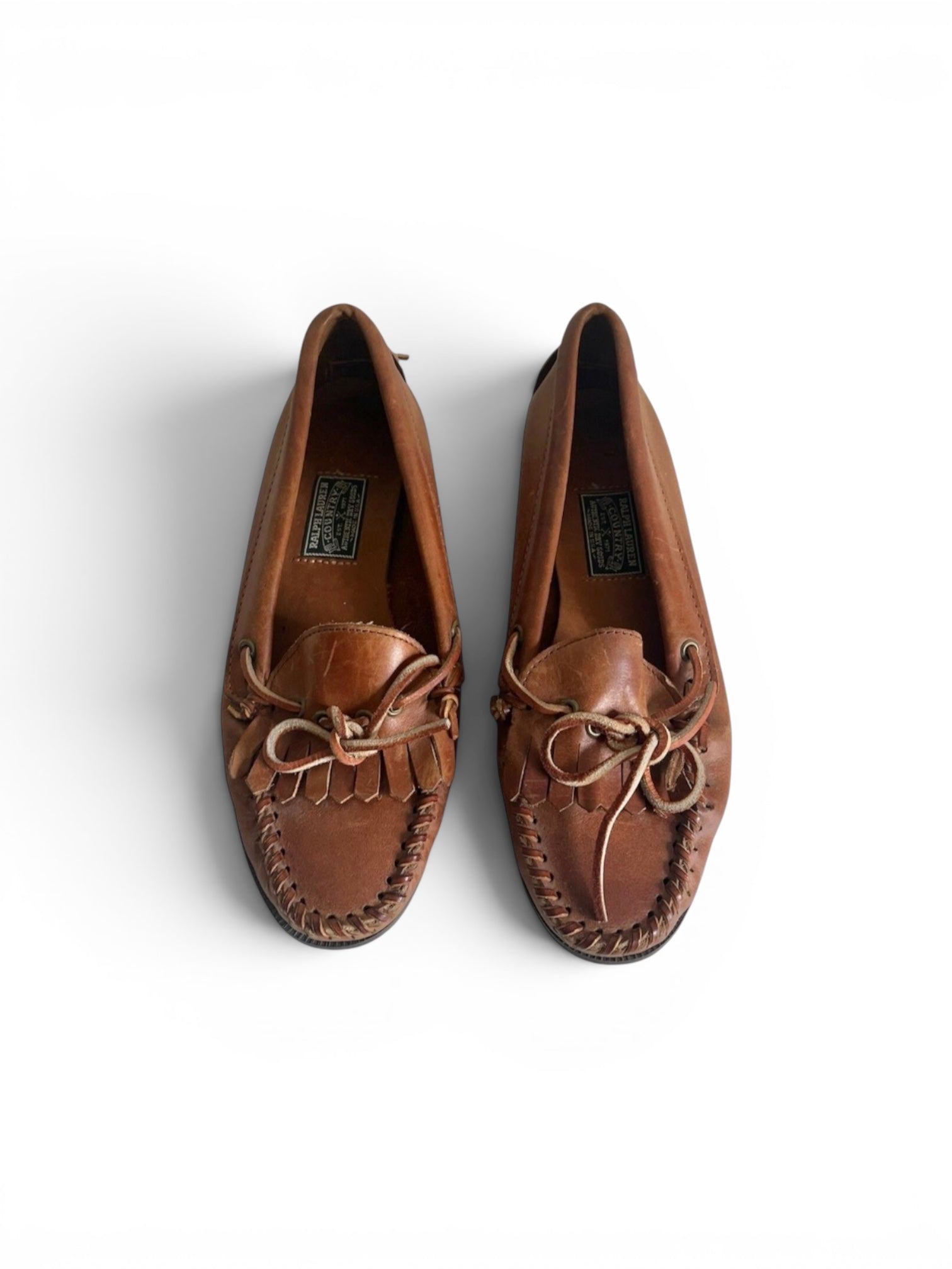 Vintage Ralph Lauren Polo Country leather loafers made in usa 37