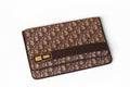Vintage 70's Christian Dior burgundy monogram clutch pooch