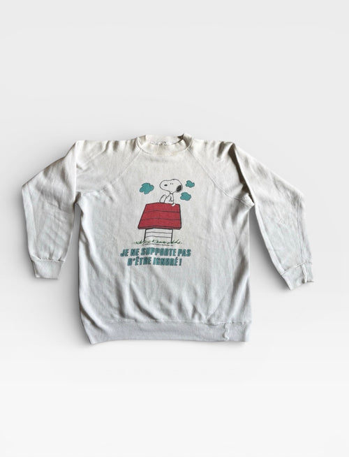 Rare vintage 70's Snoopy French raglan sweatshirt S/M