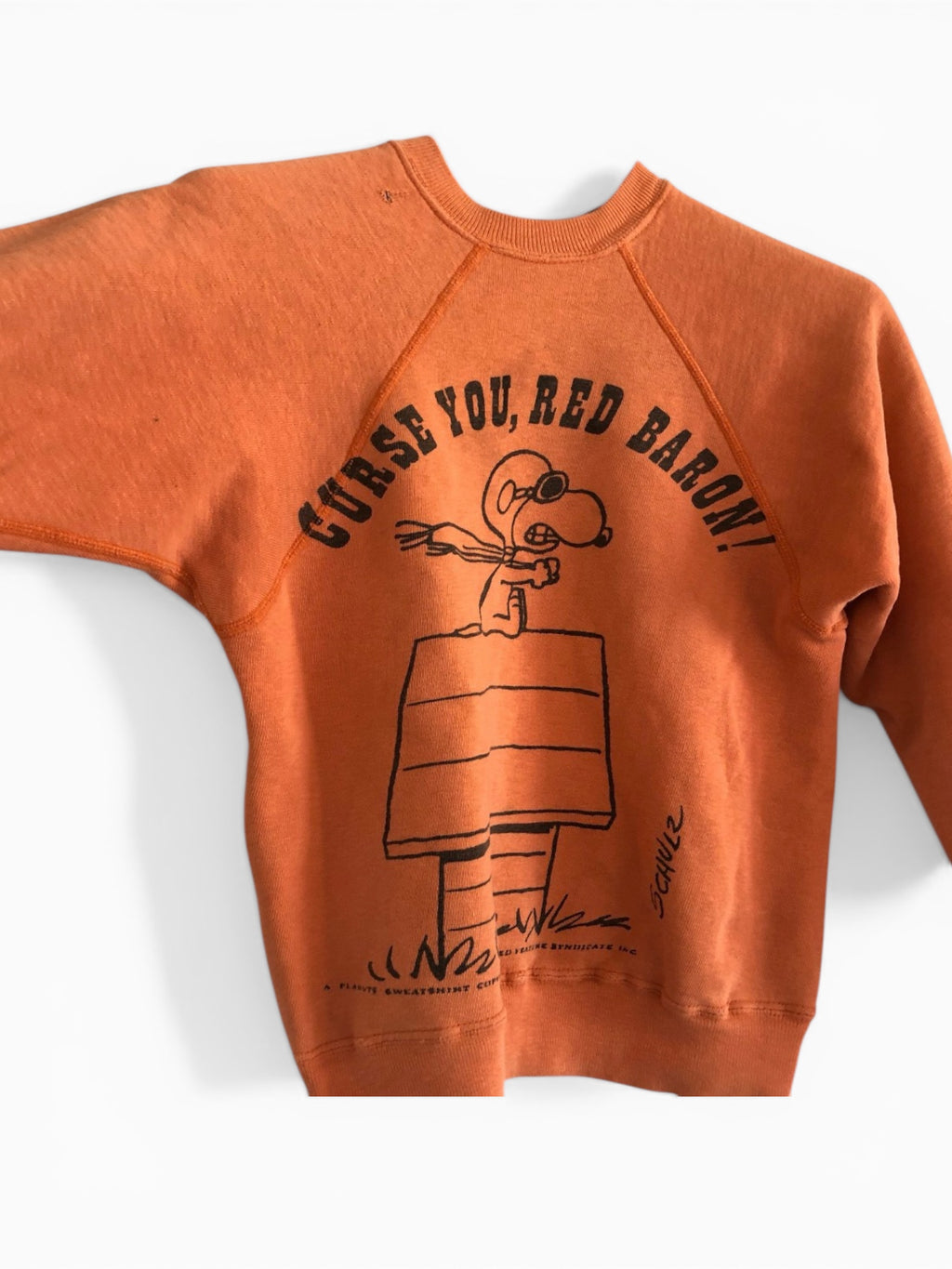 Very Rare vintage 60's Snoopy Red baron Mayo Spruce sweatshirt S