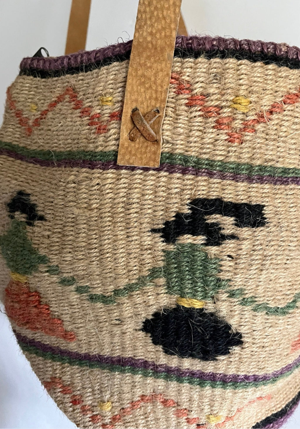 Vintage patterned Sisal Bag