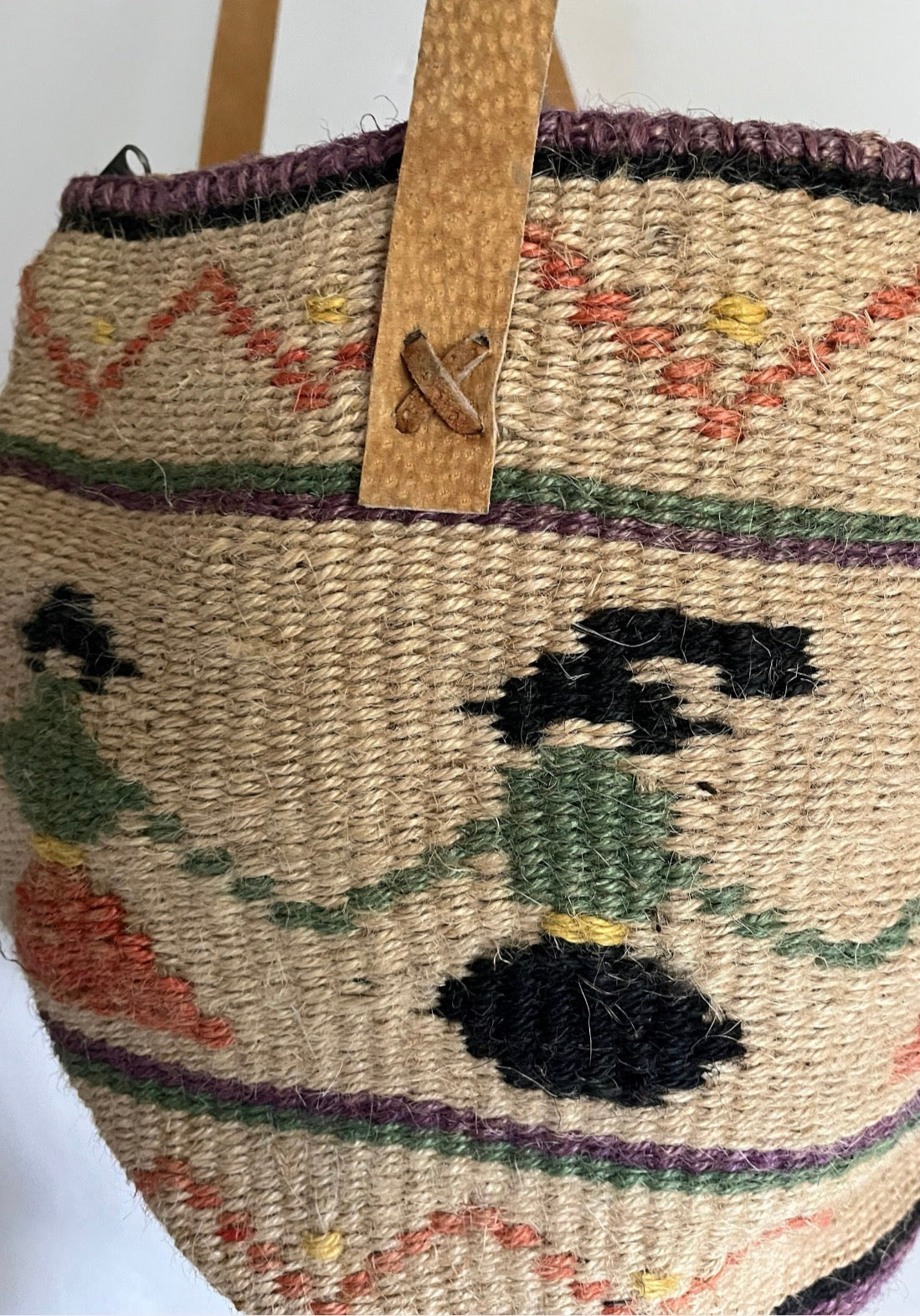 Vintage patterned Sisal Bag