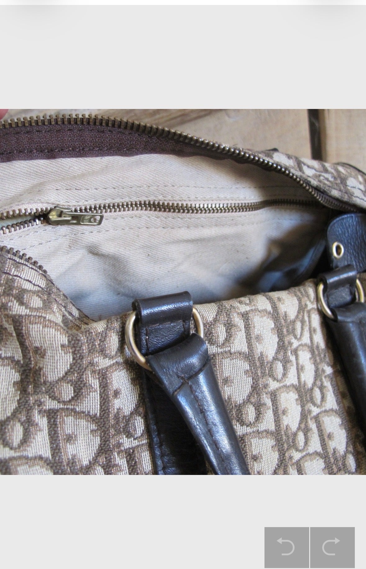 Vintage 70's Christian Dior brown monogram Boston bag 32