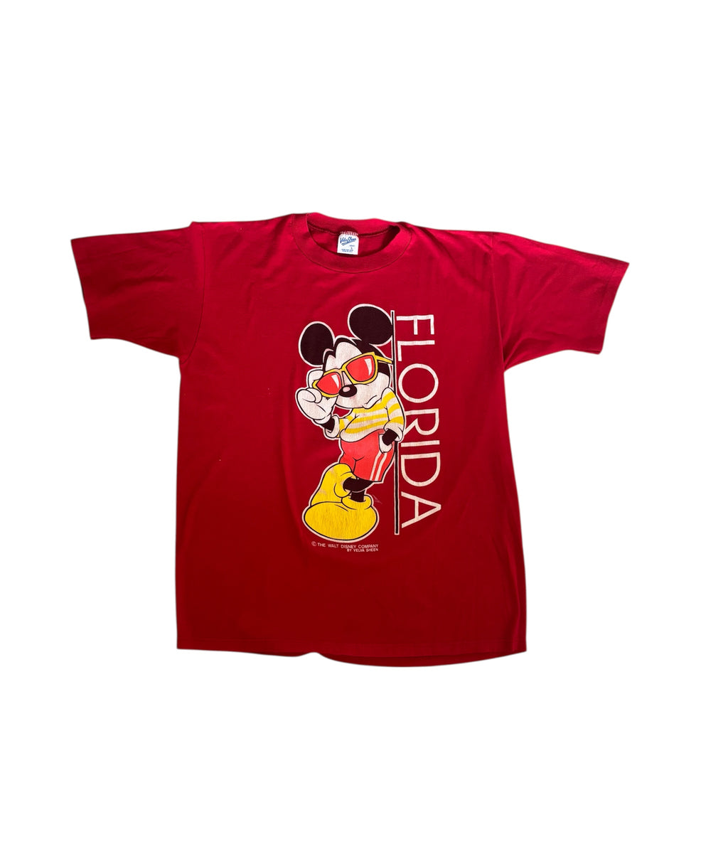 Vintage 90s Velva Sheen Mickey Mouse Florida t-shirt made in usa • L