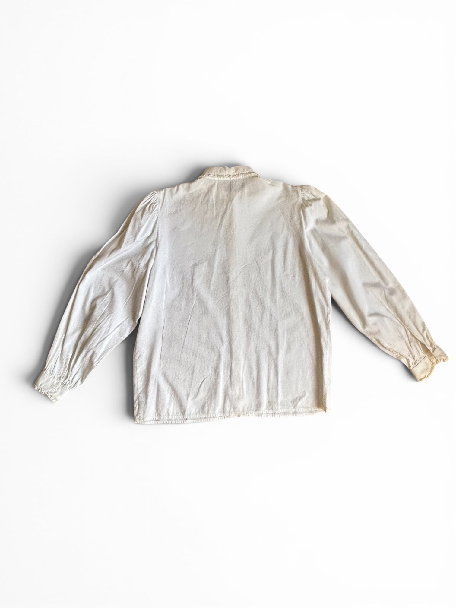 Vintage 80s Alain Figaret Paris chemisier col rond made in France L