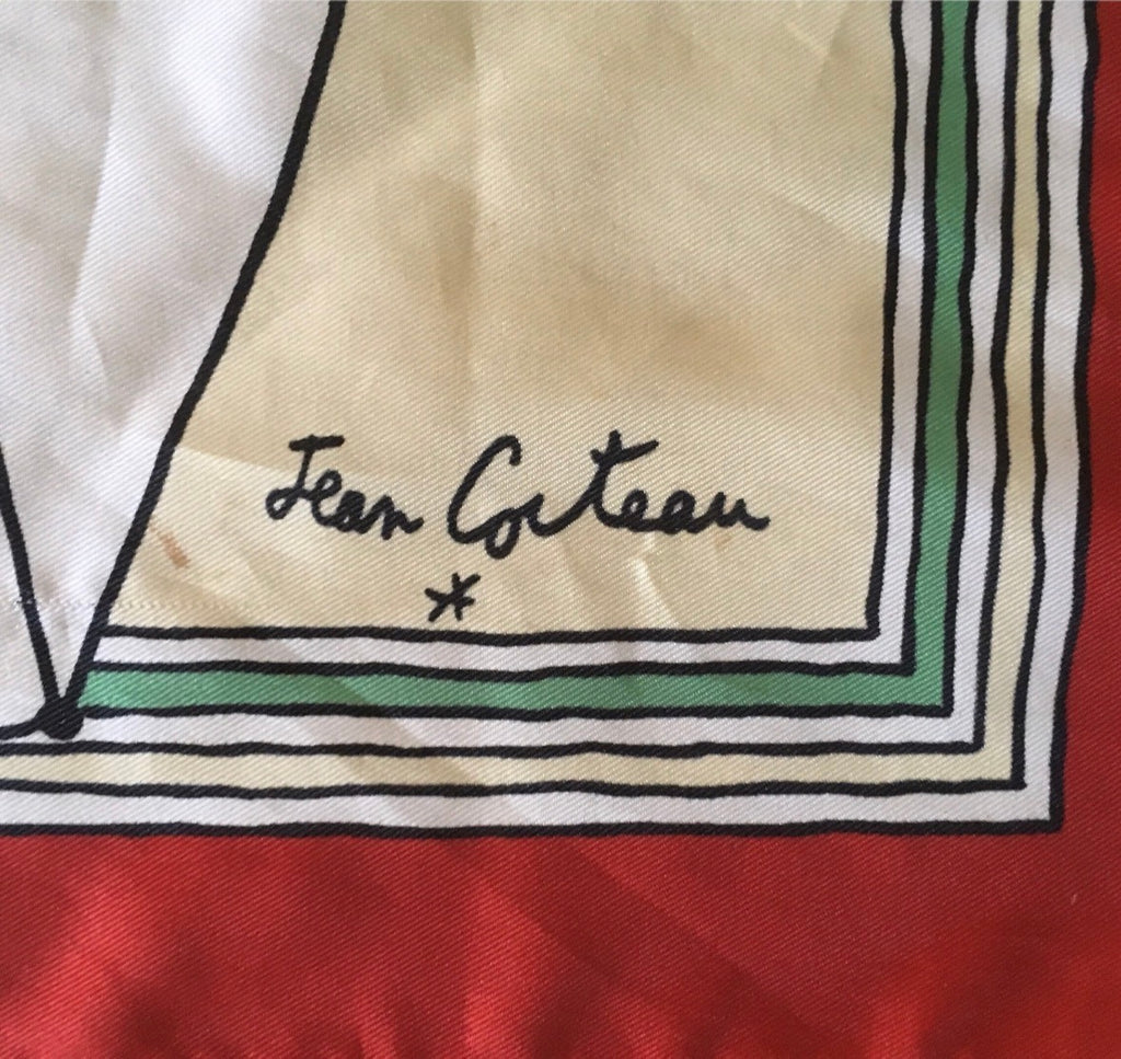 Vintage Jean Cocteau bandana scarf