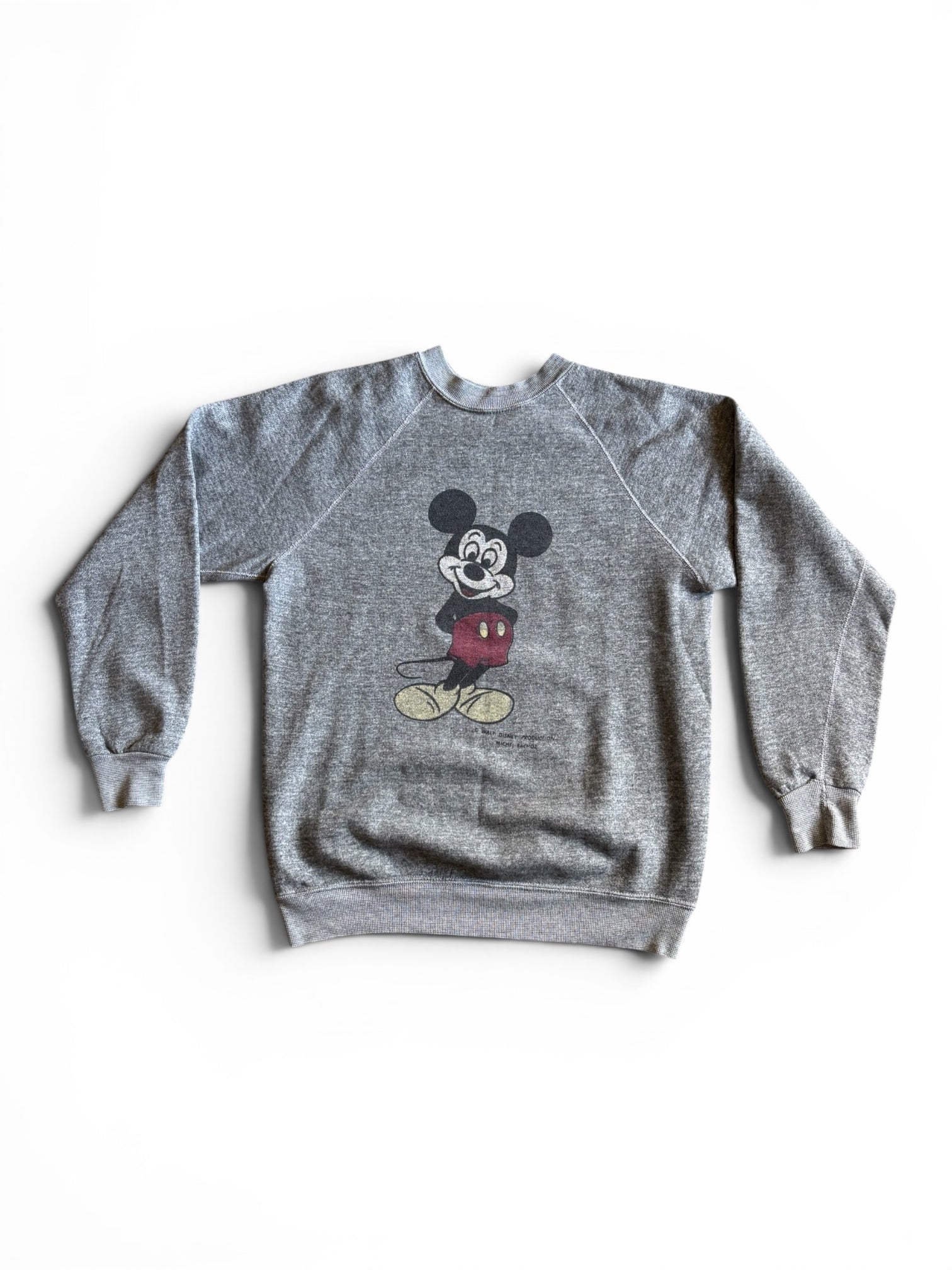 Rare vintage 70's Mickey Mouse Front Back grey sweatshirt M