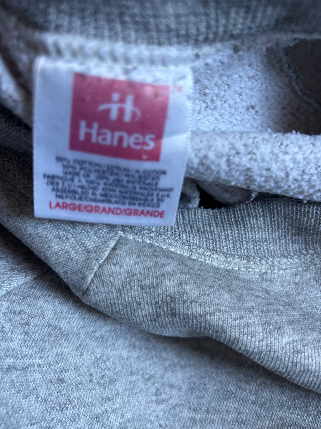 Vintage Hanes sweatshirt Raglan boxy gris