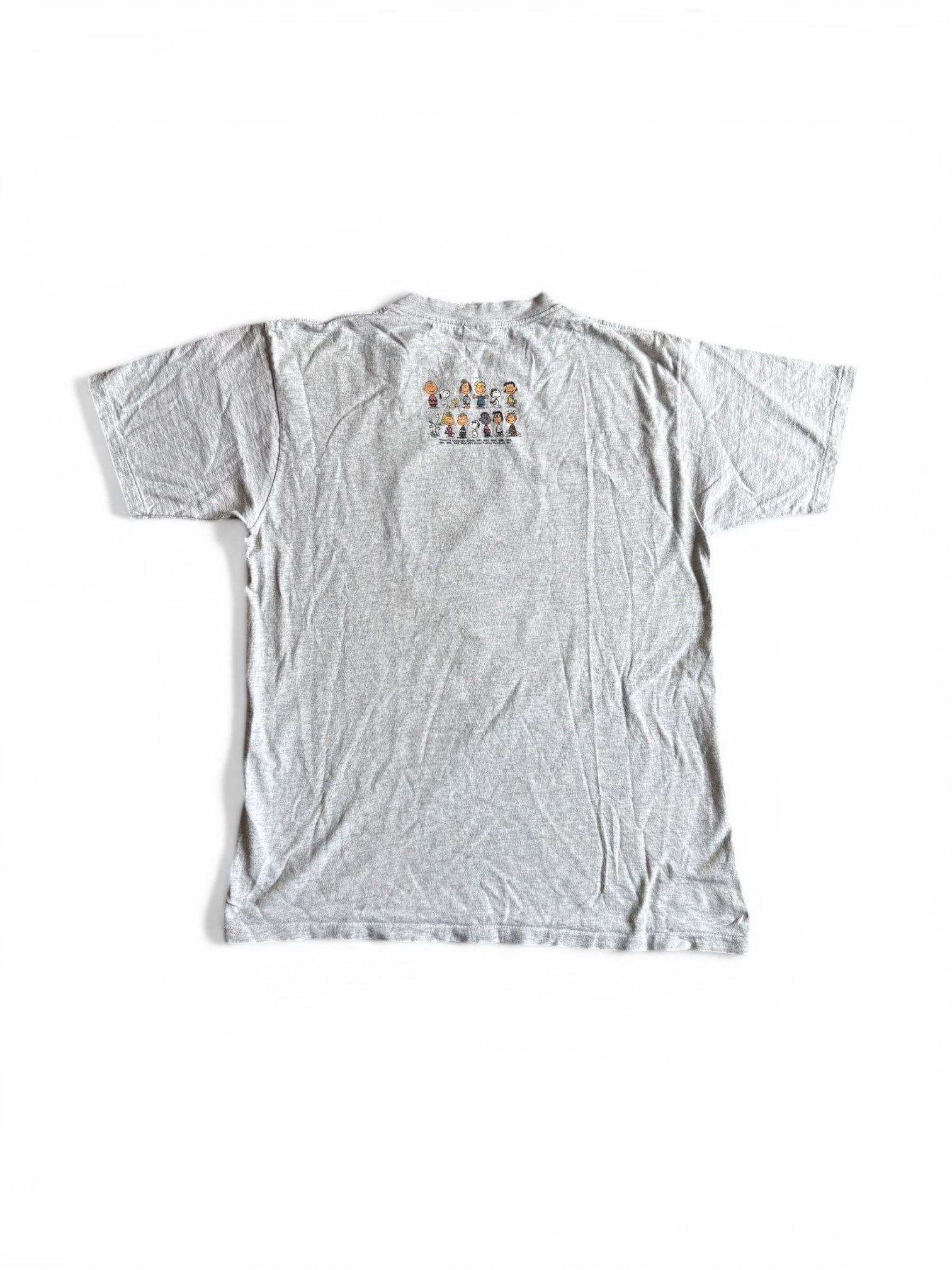 Vintage 90's Snoopy 'I Love Life' grey t-shirt made in usa L