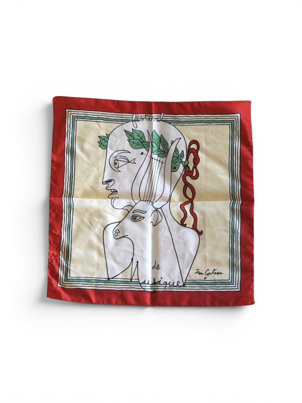Vintage Jean Cocteau bandana scarf