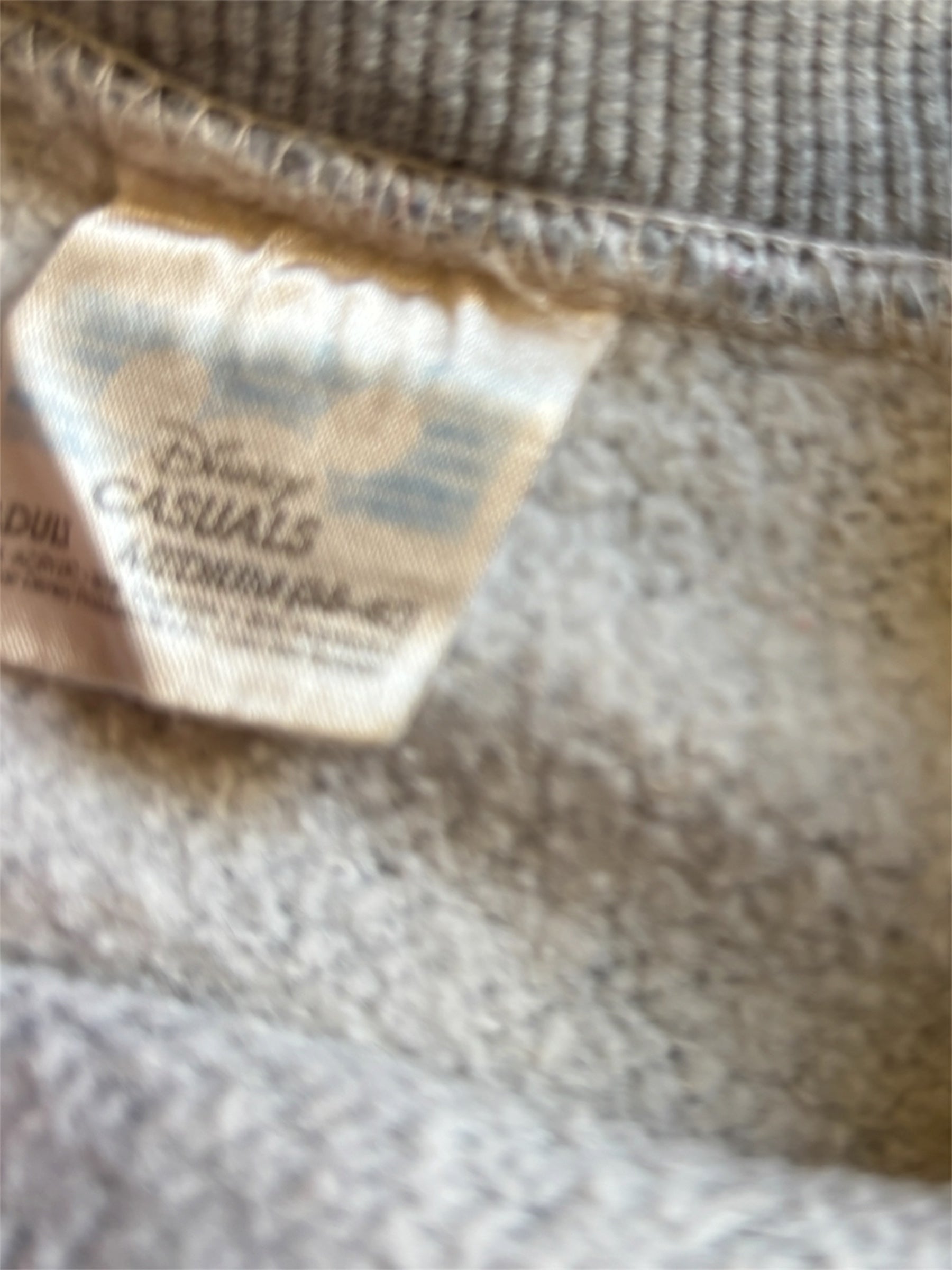 Rare Vintage 1970's Mickey Mouse Disney Grey Raglan sweatshirt S