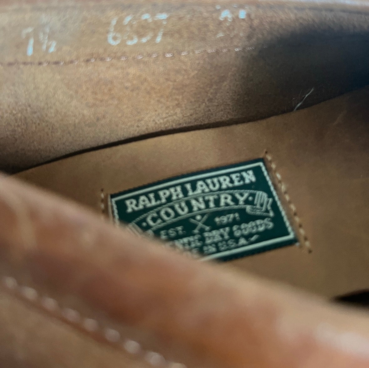 Vintage Ralph Lauren Polo Country leather loafers made in usa 37