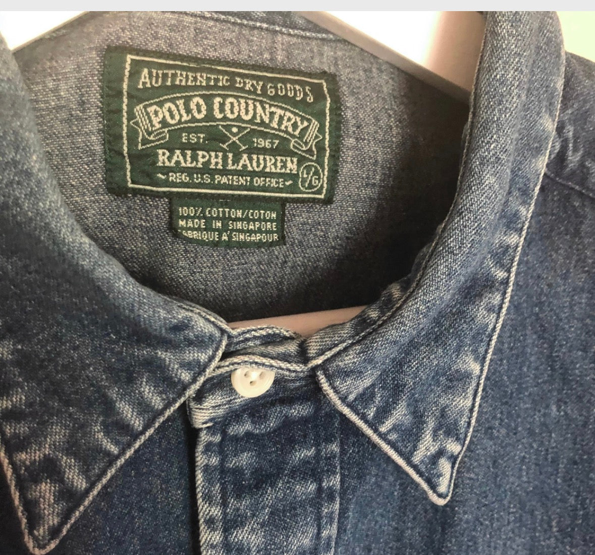 Vintage Ralph Lauren Polo Country western denim shirt