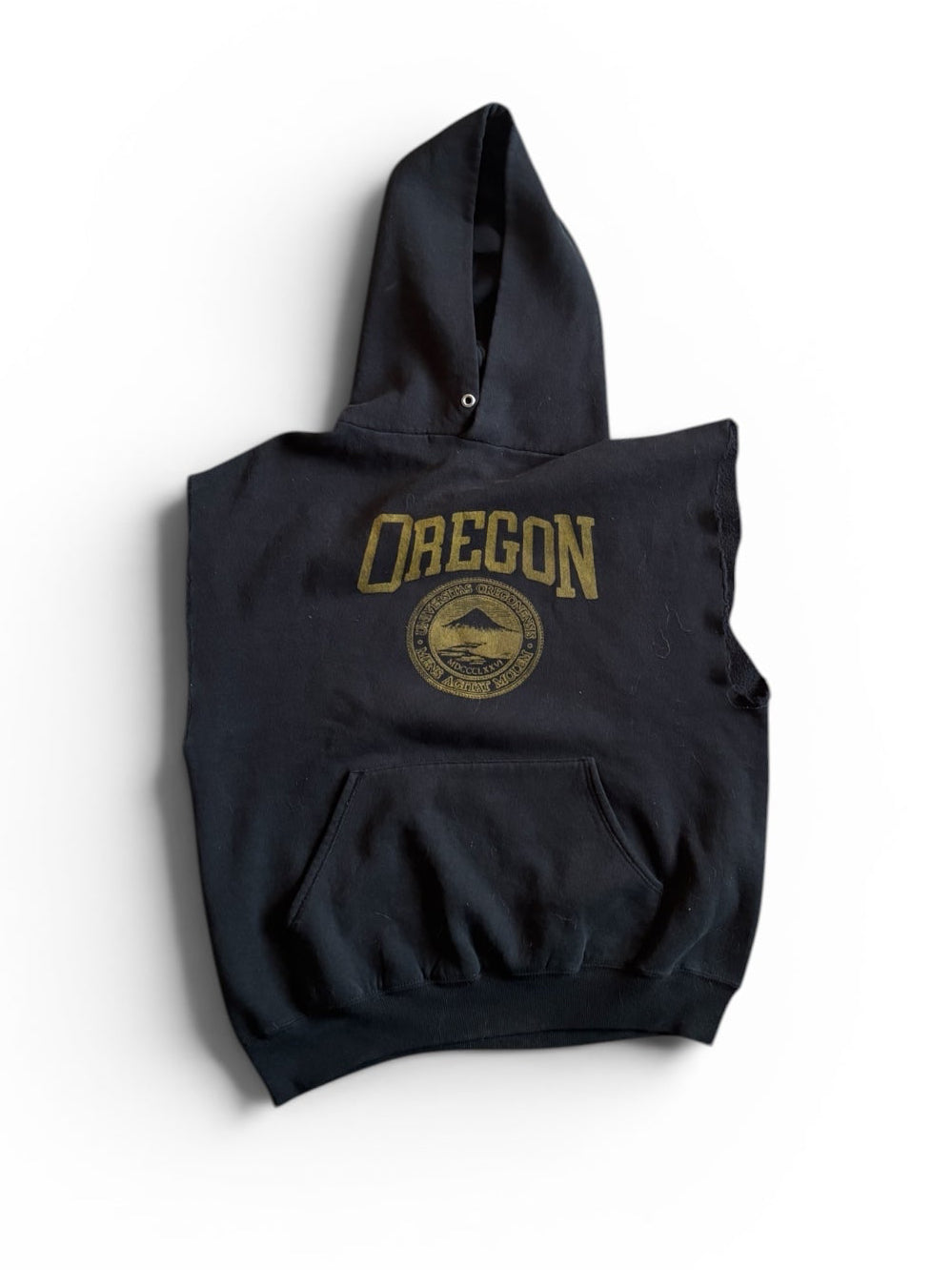 Vintage 90's Oregon University black cut off hoodie