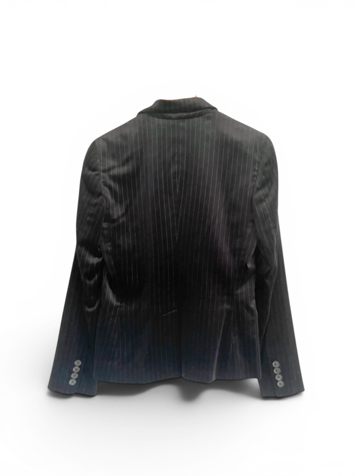 Vintage Ralph Lauren Blue Label Women black striped velvet Blazer 38
