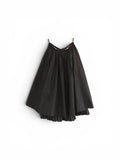 Vintage CELINE Black silk Taffetas Ballet Skirt with Triomph gold chain link belt