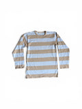 Vintage 90s Agnes.b crewneck Long Sleeves striped T-Shirt