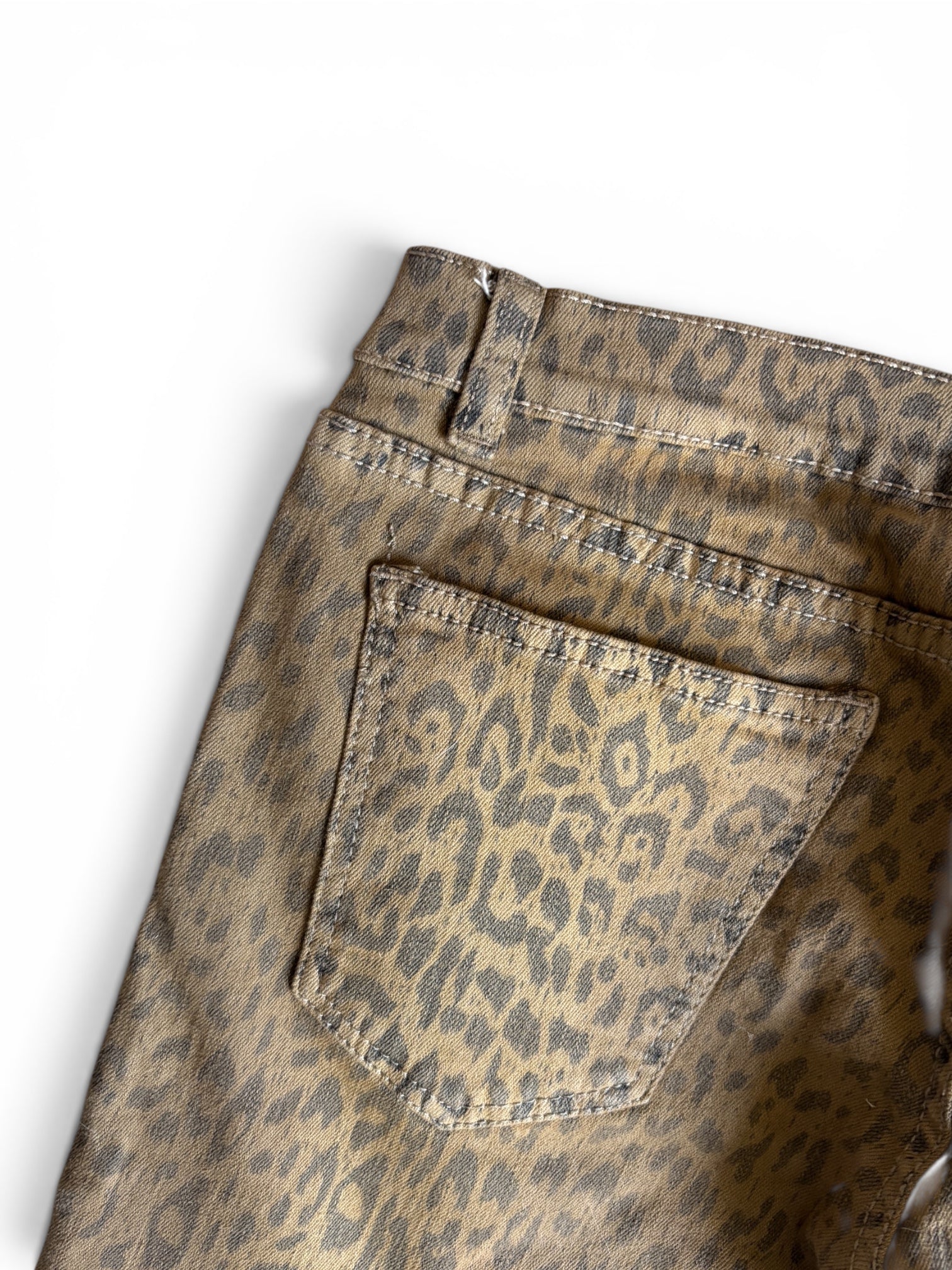 Vintage 2000s Current Elliott The Stiletto Leopard Print skinny jeans 28