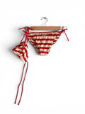 vintage 70s striped terrycloth 2 pieces bikinis set swimwear