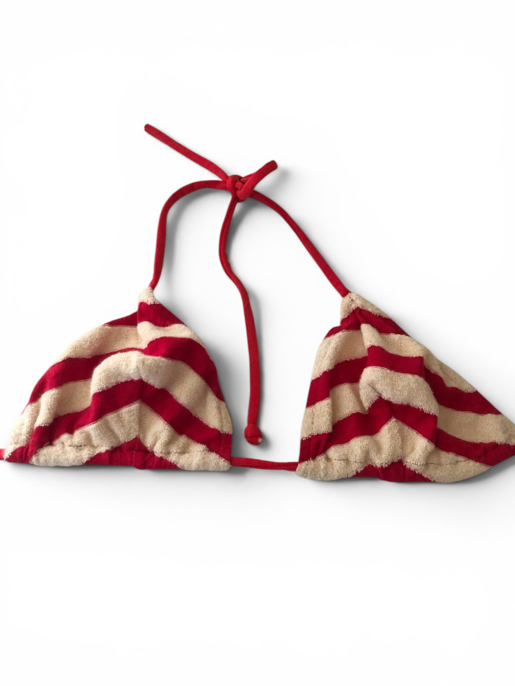 vintage 70s striped terrycloth 2 pieces bikinis set swimwear