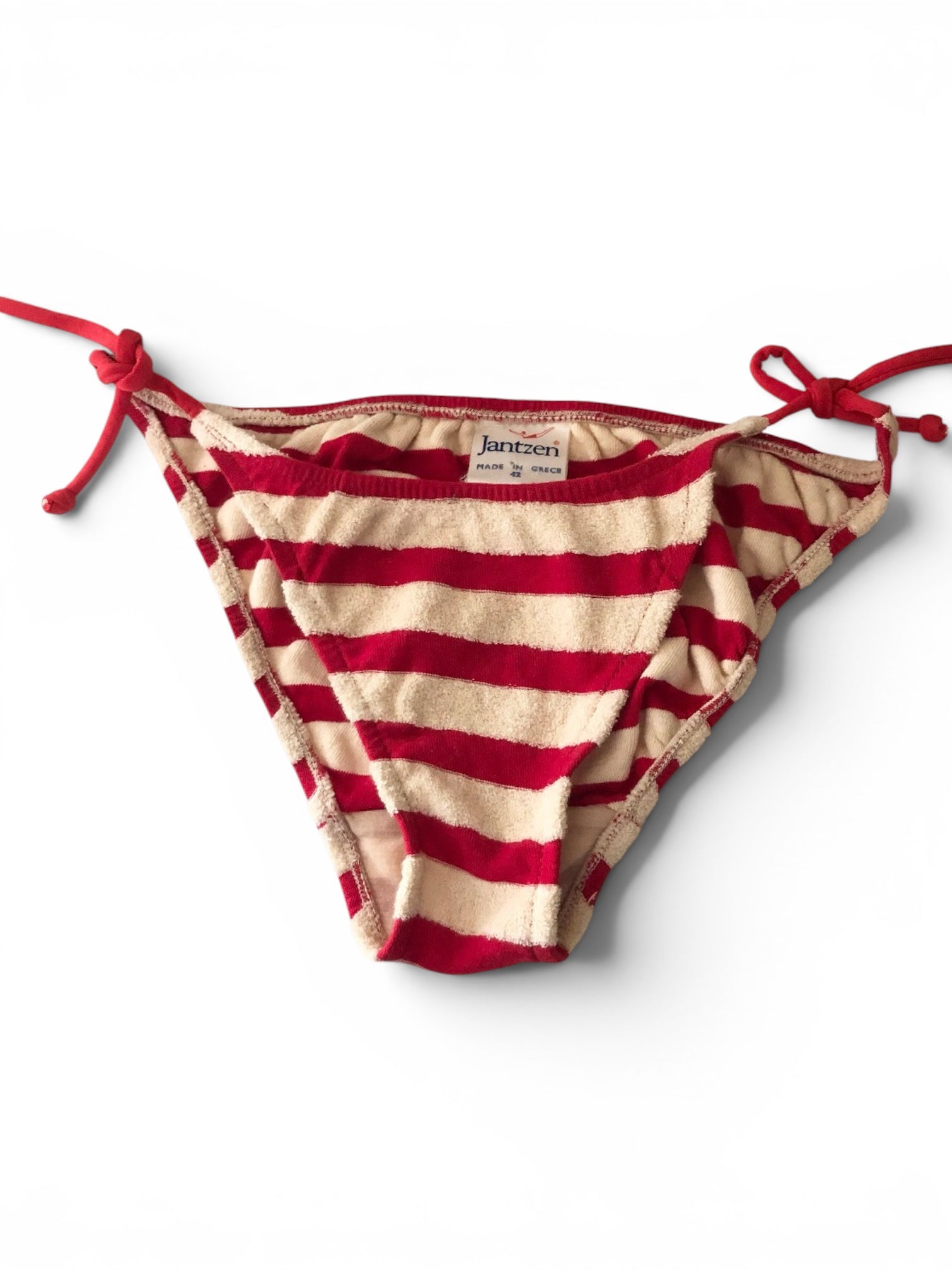 vintage 70s striped terrycloth 2 pieces bikinis set swimwear