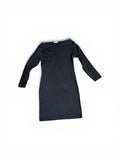 Vintage 90s Equipment Black silk shirt dress