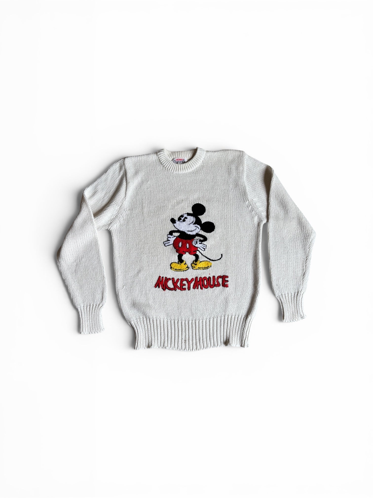 Vintage 70s rare pull Mickey Mouse broderie chenille by Walt Disney Productions usa  L