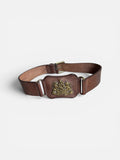 Vintage 80s Polo Ralph Lauren coat of Arms Brown leather Belt made in Italy