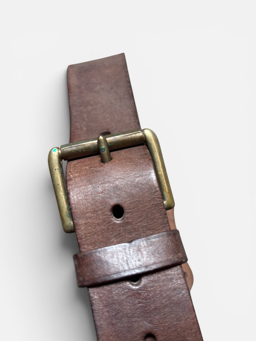Vintage 80s Polo Ralph Lauren coat of Arms Brown leather Belt made in Italy