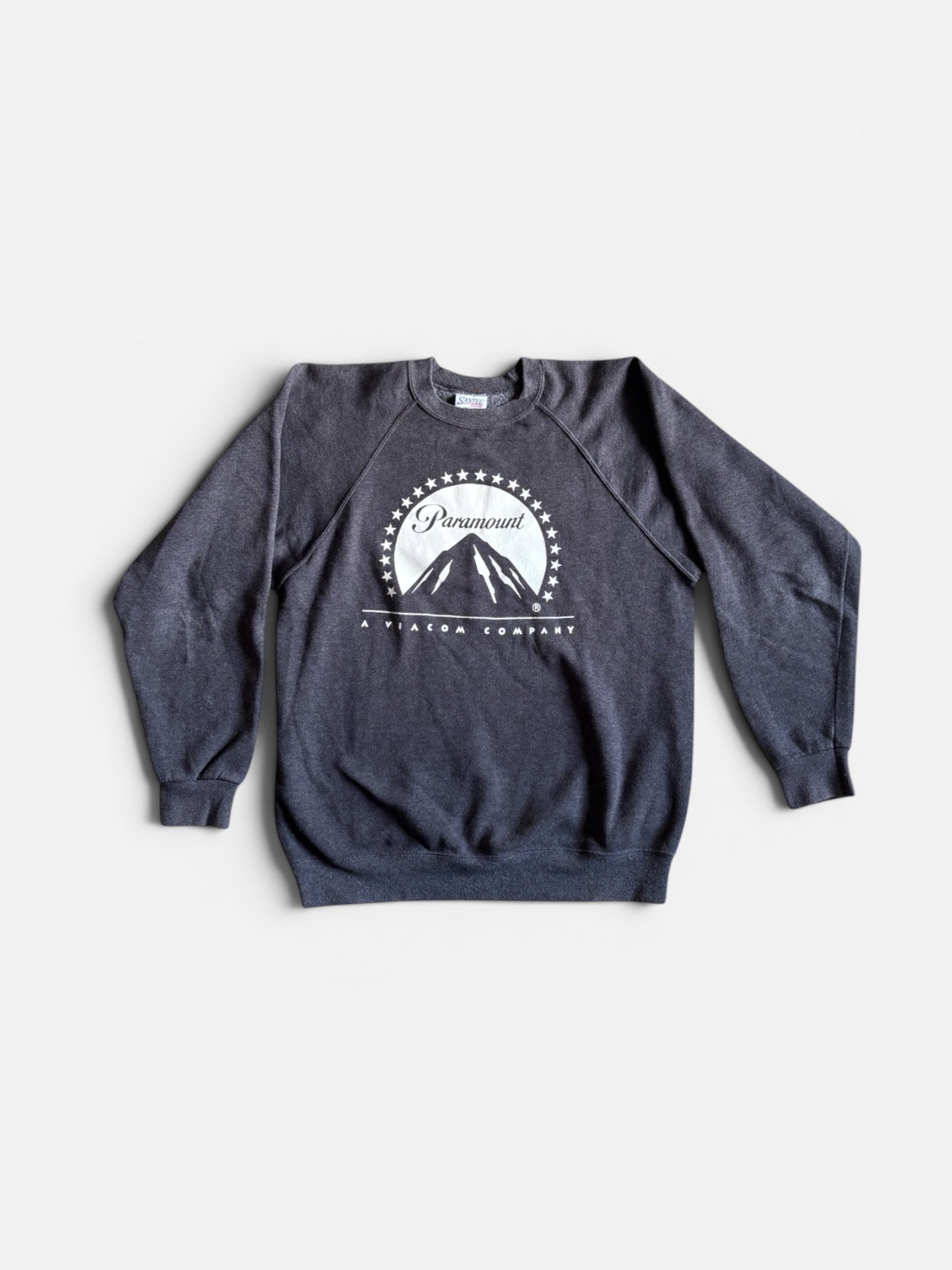 Vintage 90's Paramount Studios dark Grey Raglan Sweatshirt made in usa L