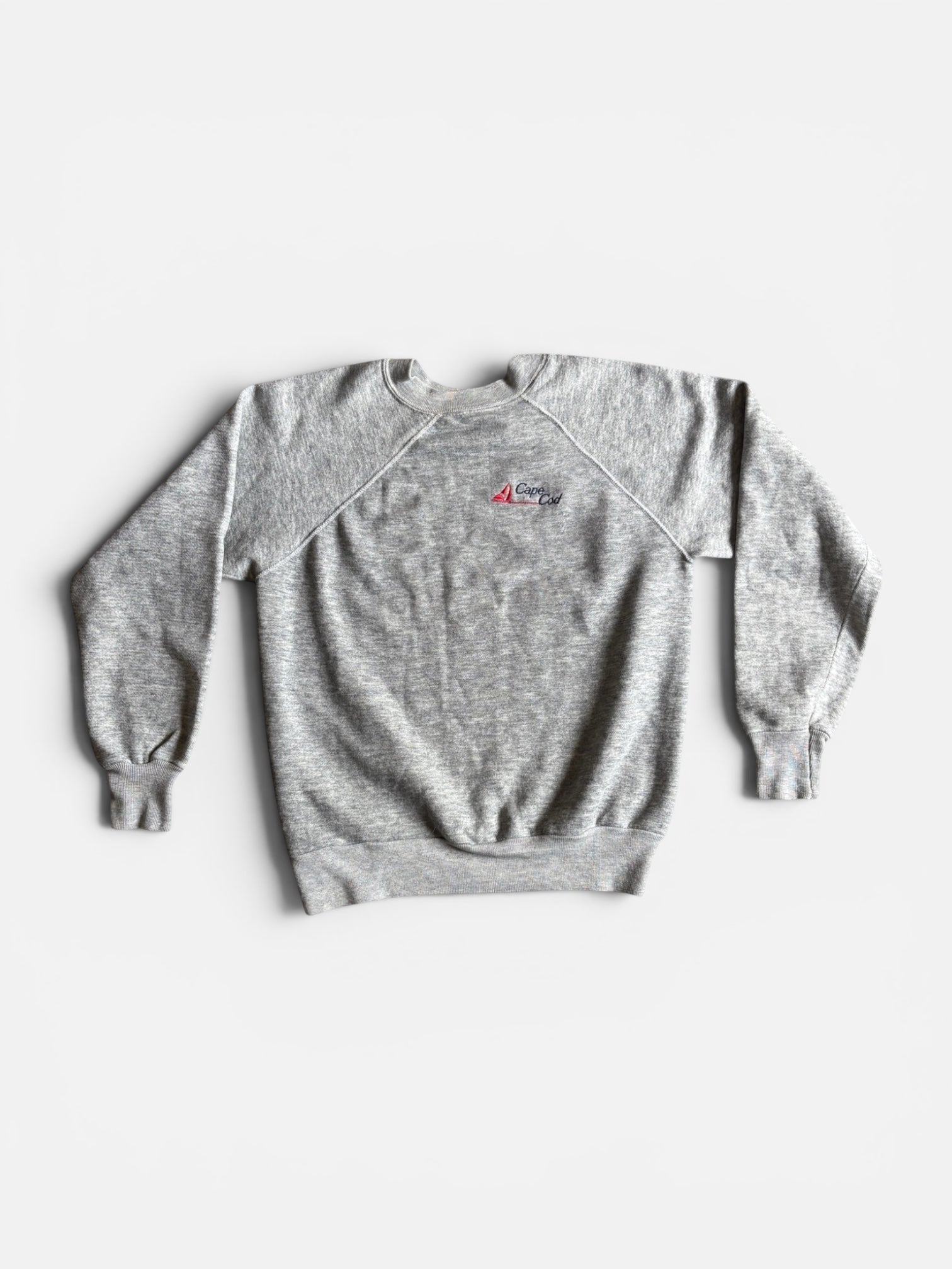 Vintage 80's Cape Cod Usa  Raglan grey souvenir Sweatshirt S/M