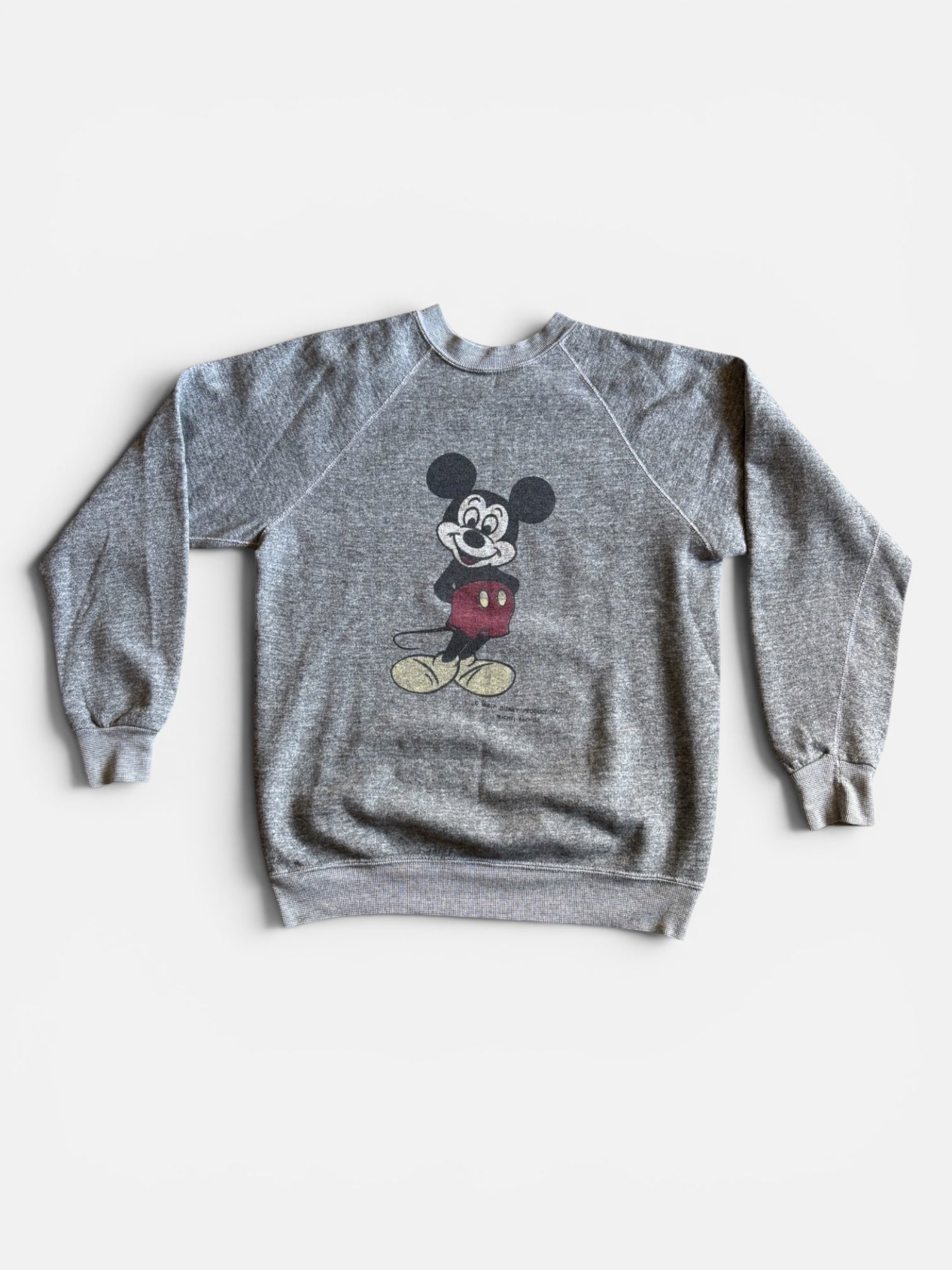 Rare vintage 70's Mickey Mouse Front Back grey sweatshirt M