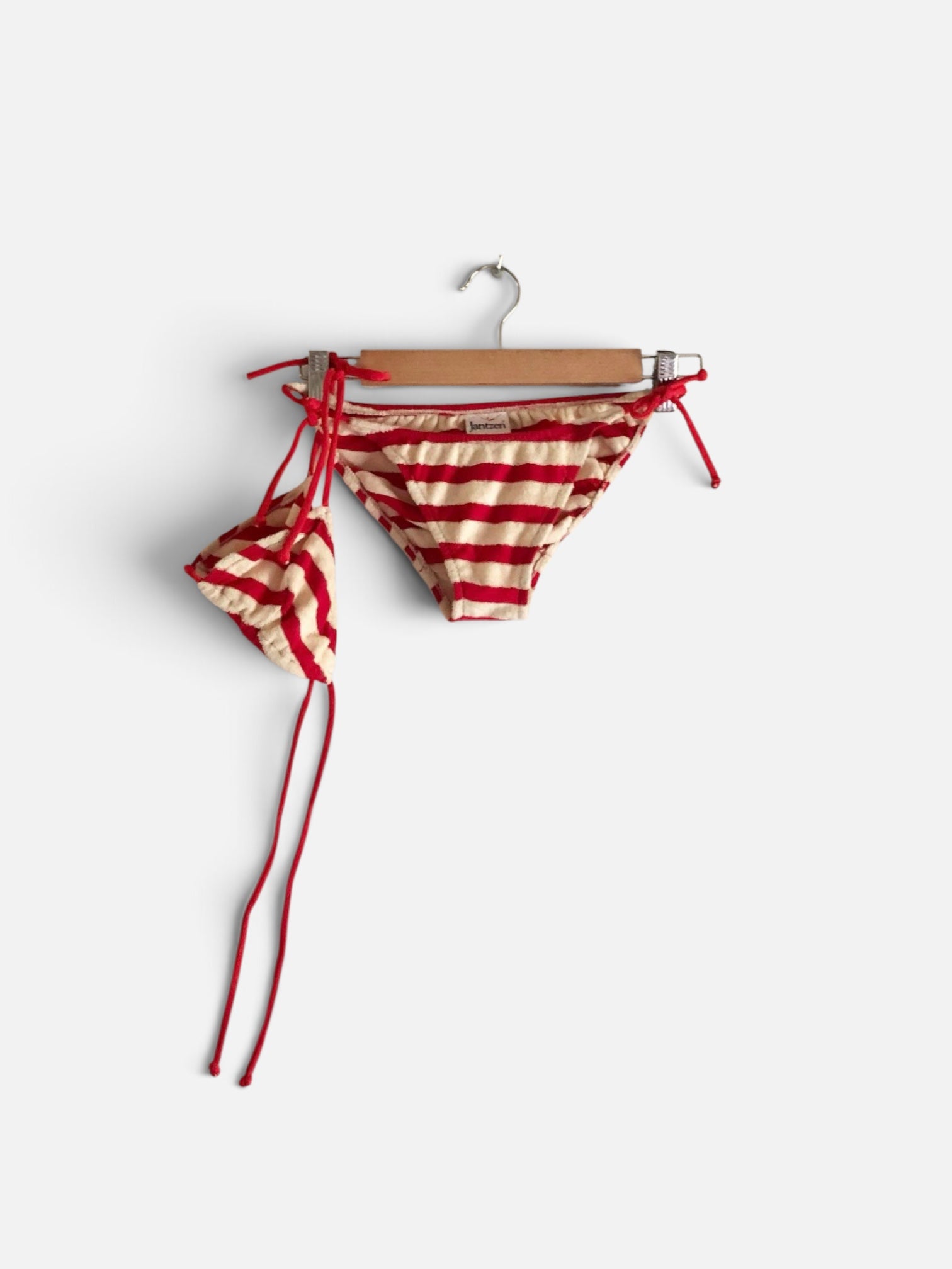 vintage 70s striped terrycloth 2 pieces bikinis set swimwear