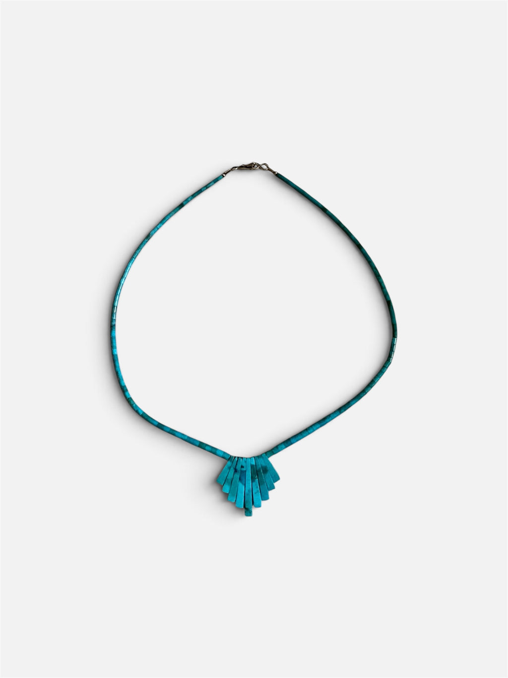 Vintage 1980s Turquoise & sterling silver native American Necklace