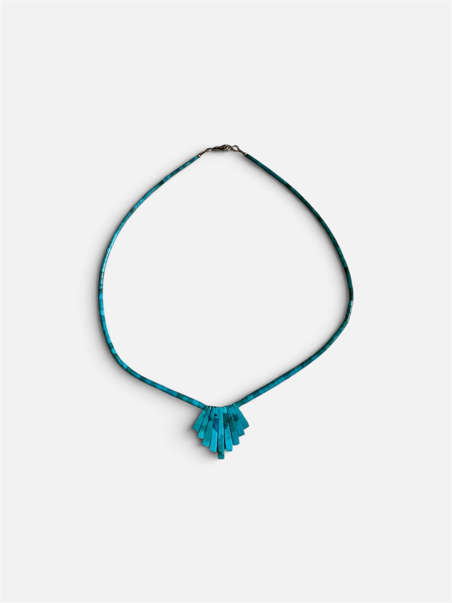 Vintage 1980s Turquoise & sterling silver native American Necklace